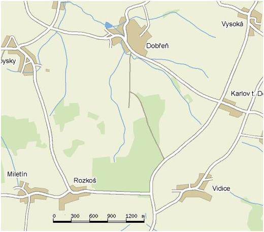 Mapa pramenu Polepky